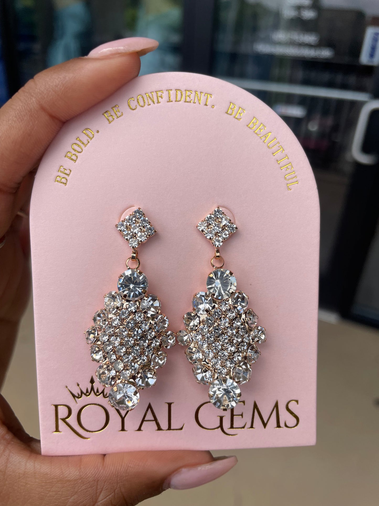 Gold with Silver Dangle Earrings