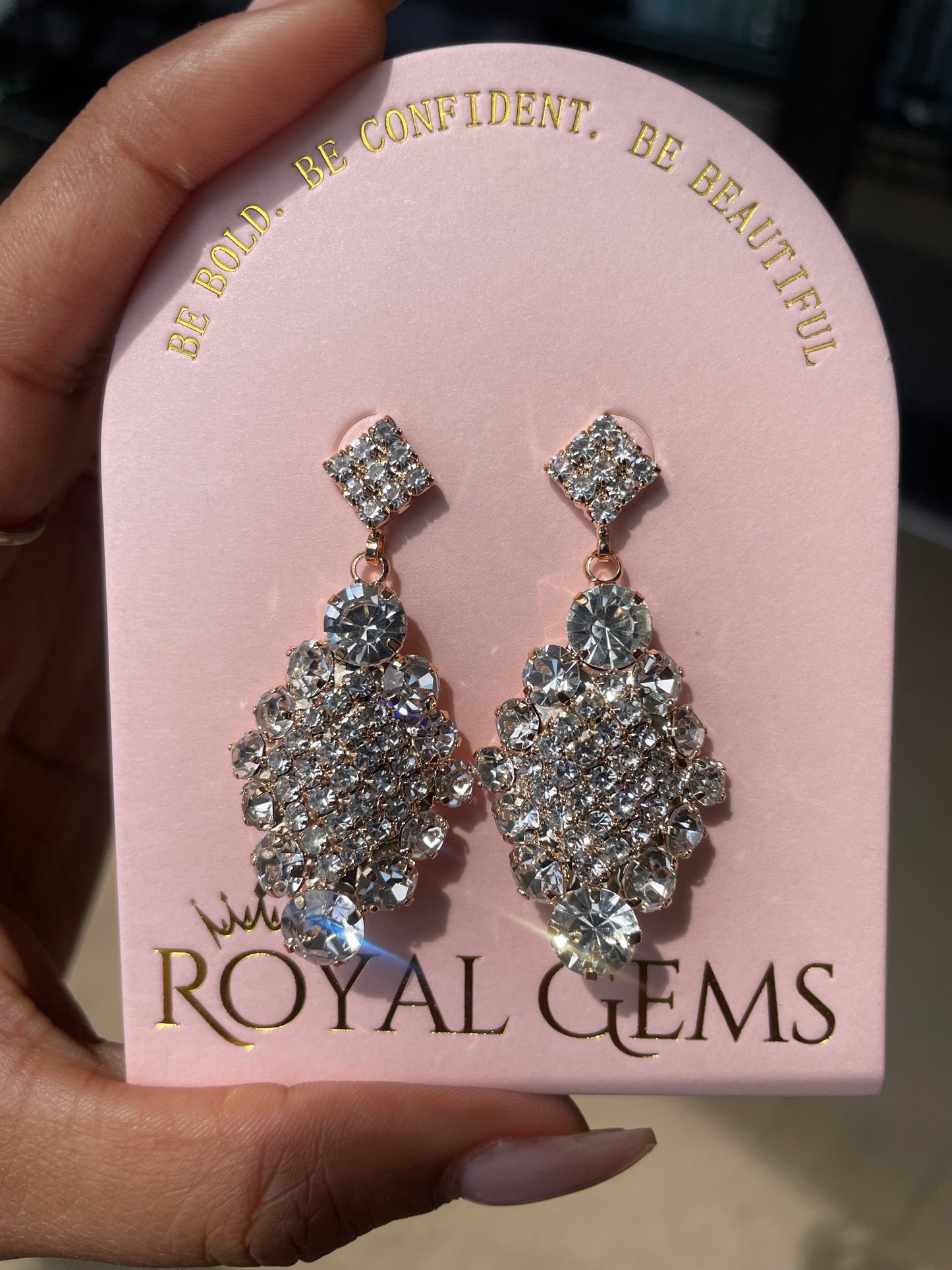 Gold with Silver Dangle Earrings