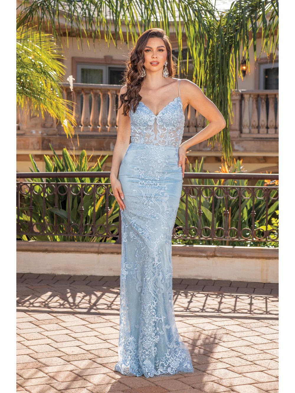 The Audrey Gown with Lace Overlay The Audrey Gown with Lace Overlay