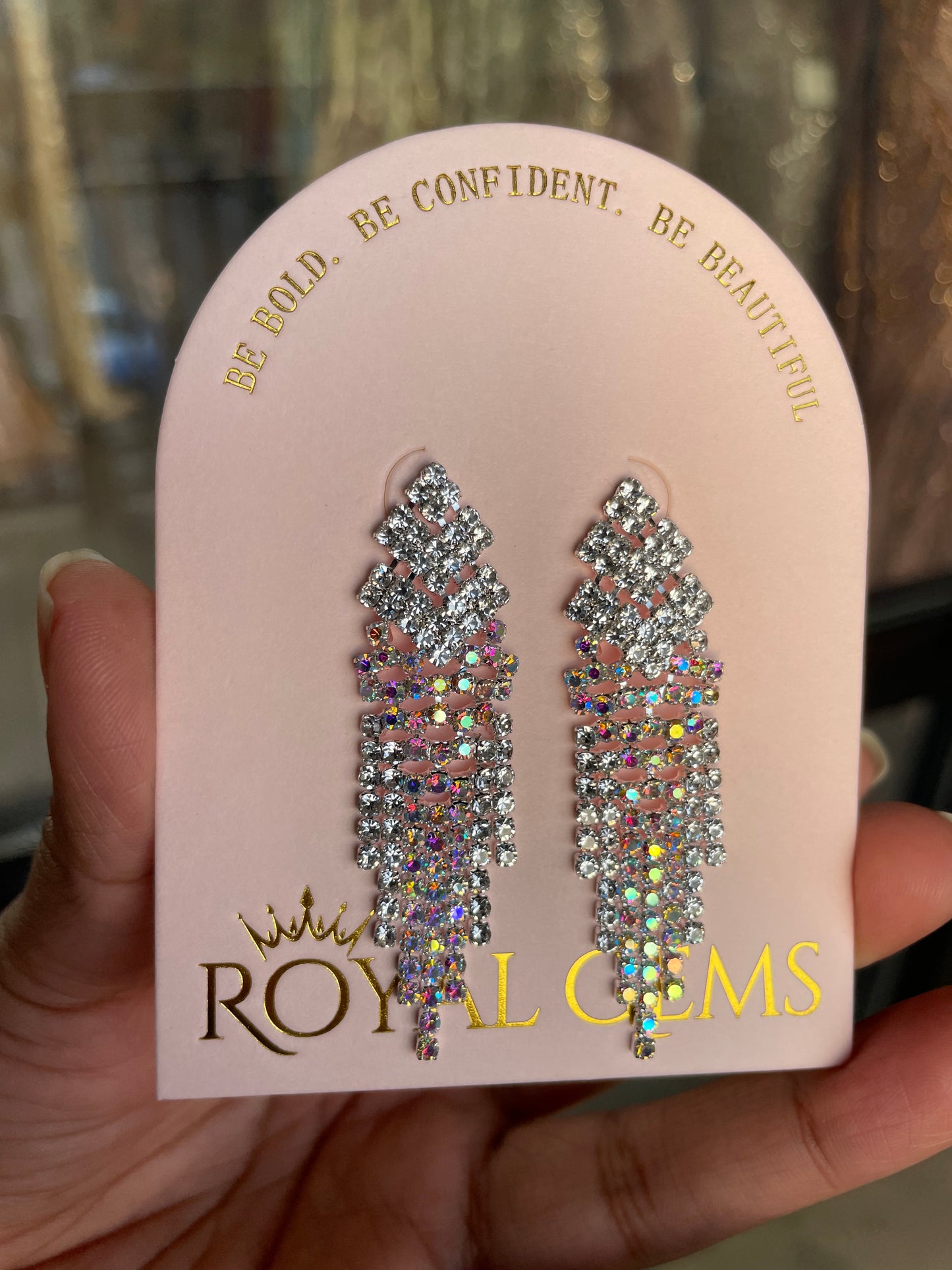 Iridescent Chandelier Earrings