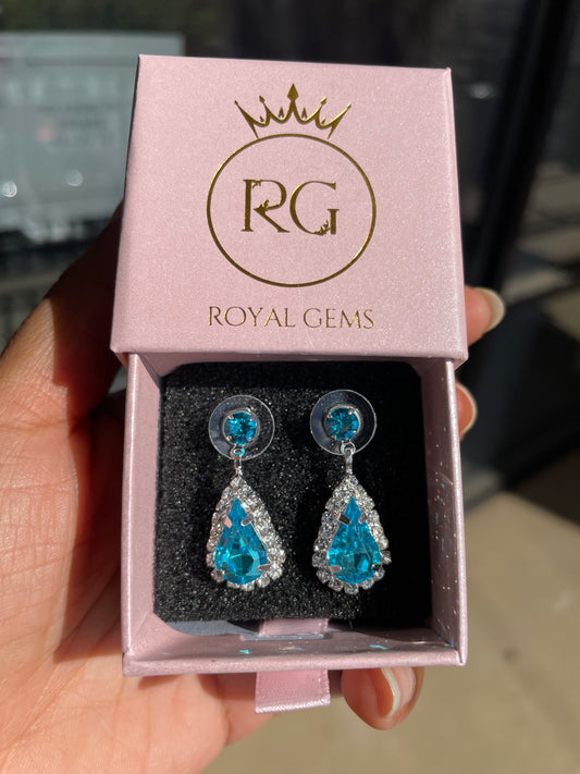 Teal Teardrop Earrings