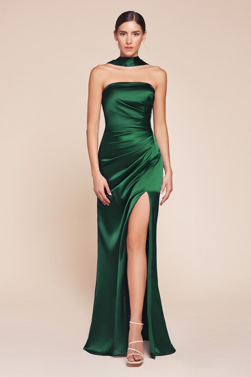 The Sasha Satin Dress with Sash