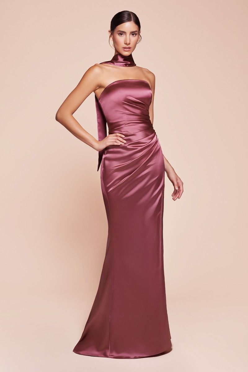 The Sasha Satin Dress with Sash