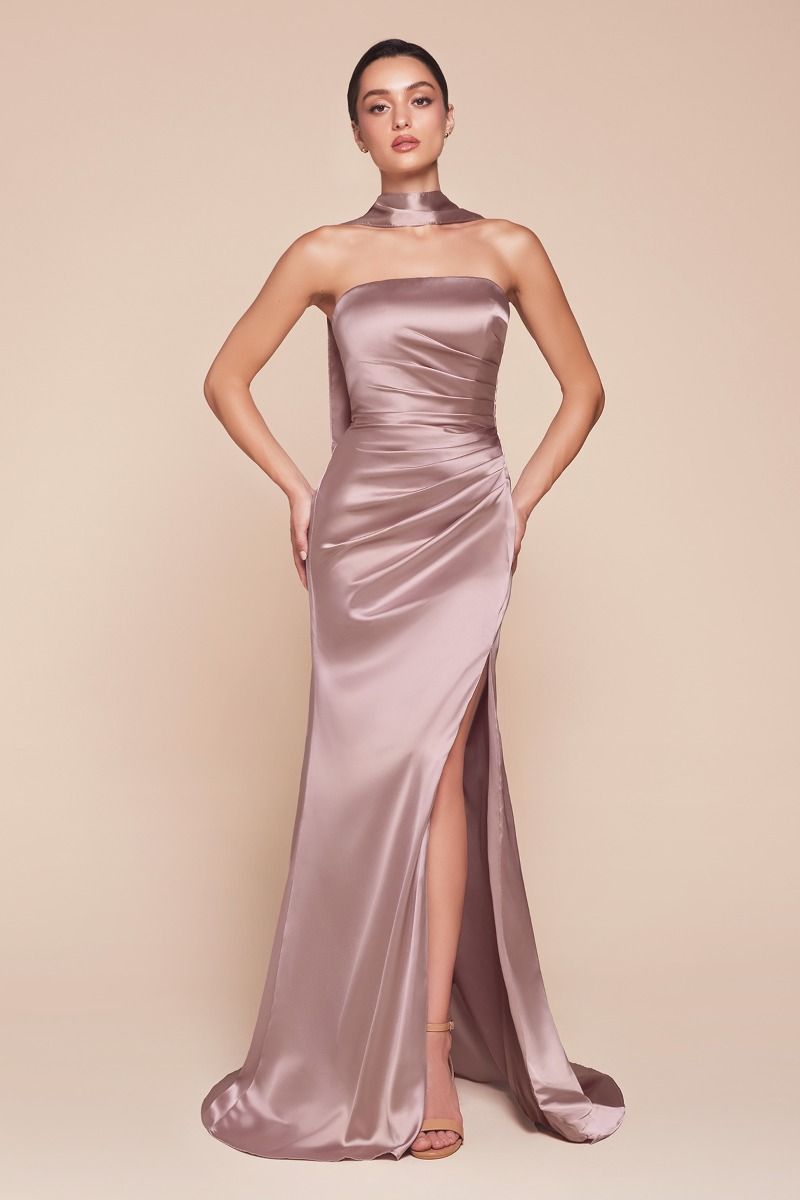The Sasha Satin Dress with Sash