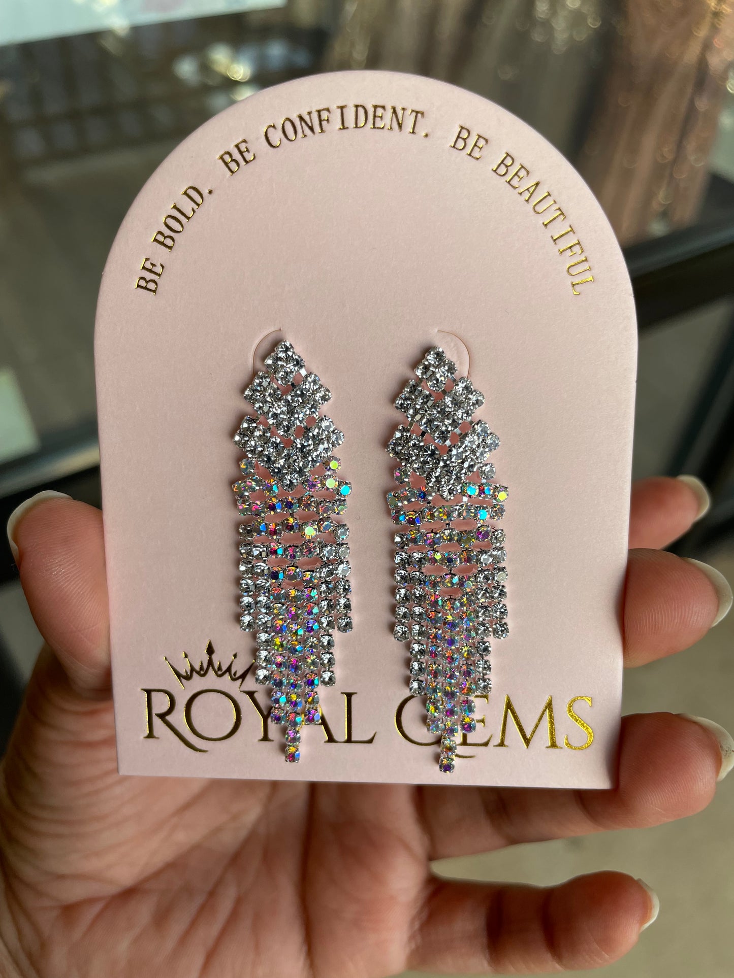 Iridescent Chandelier Earrings