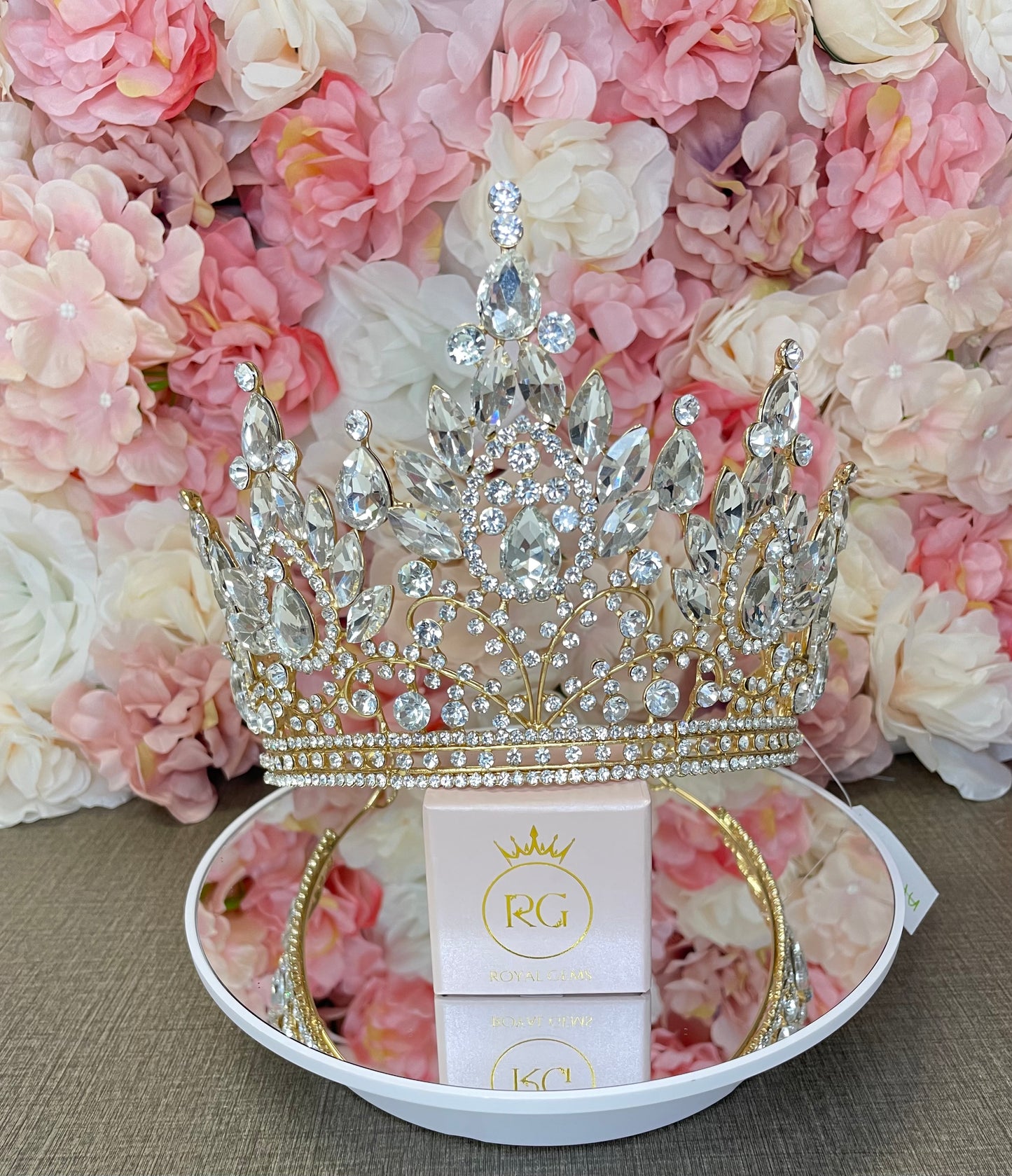 Gold Tall Quinceañera Crown