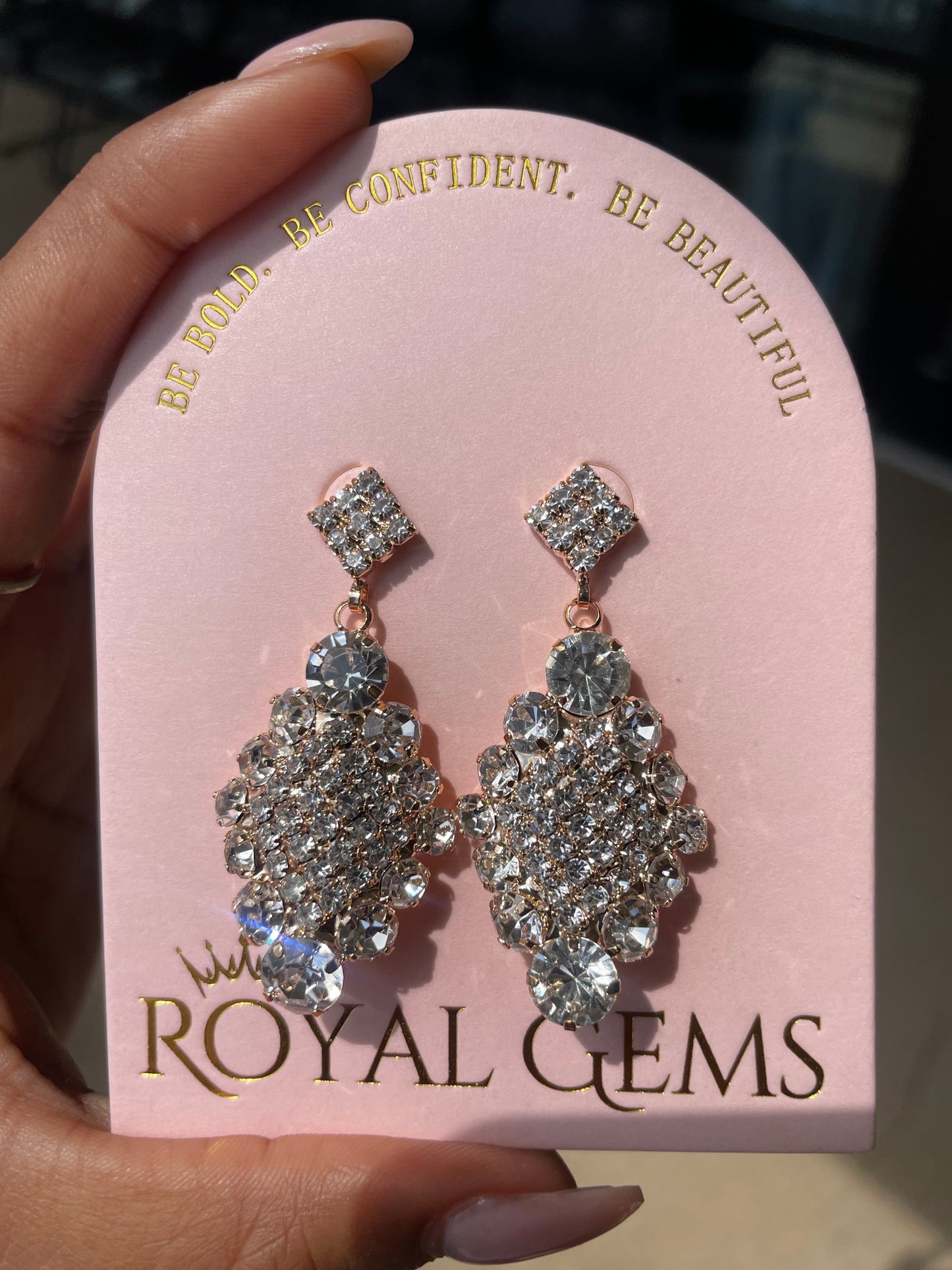 Gold with Silver Dangle Earrings