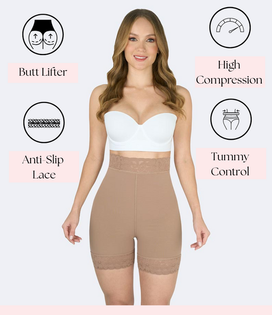 Butt Lifter Tummy Cottrol Long Shorts Colombian Faja