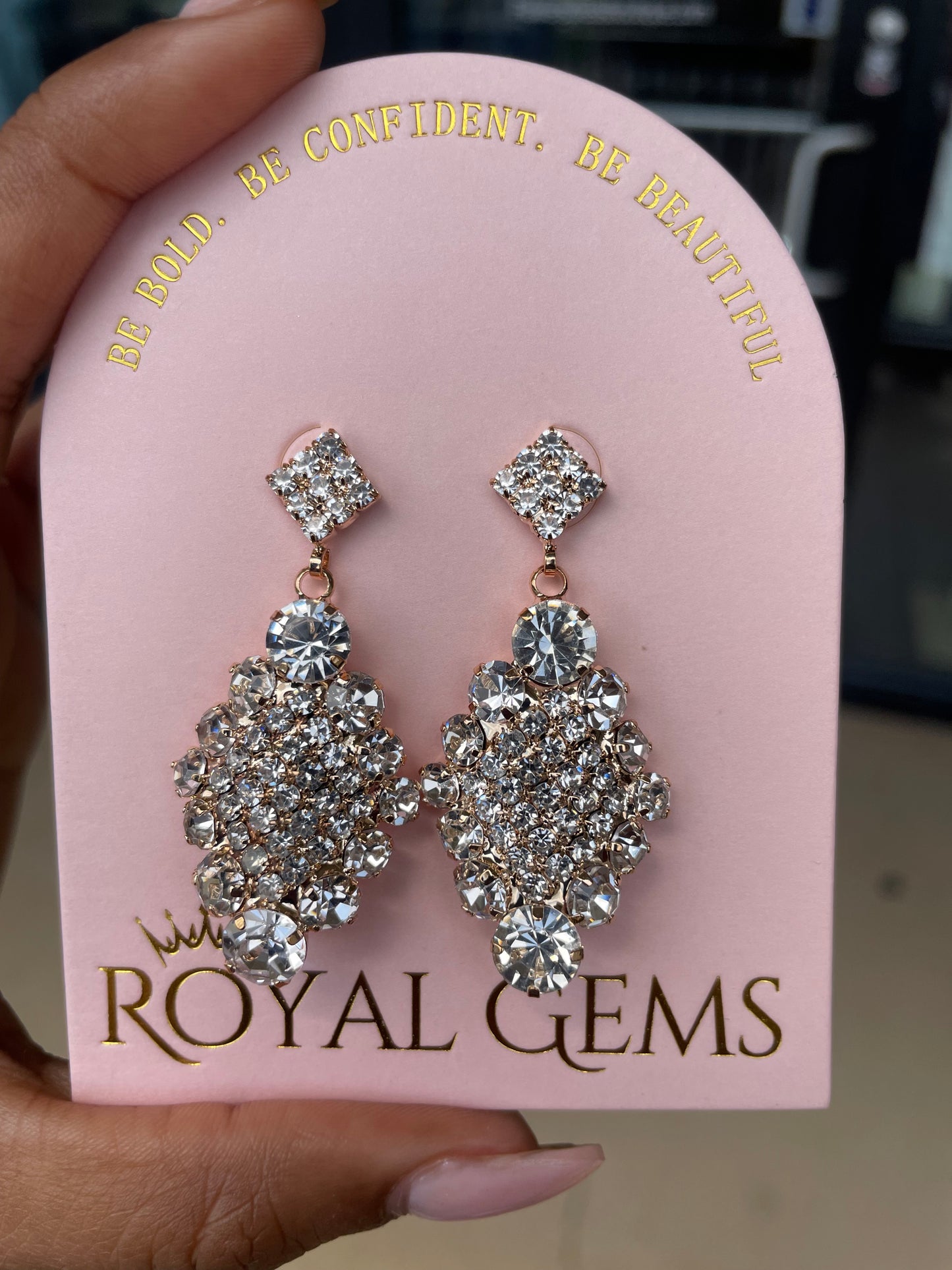Gold with Silver Dangle Earrings