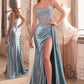 The Harper Embellished Lace and Satin Fitted Gown