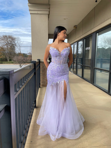 The Wendy Sequin Floral Mermaid Gown