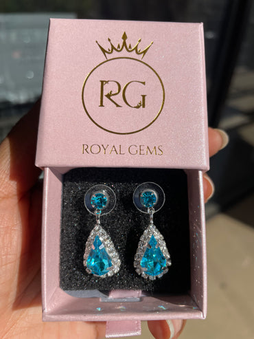 Teal Teardrop Earrings