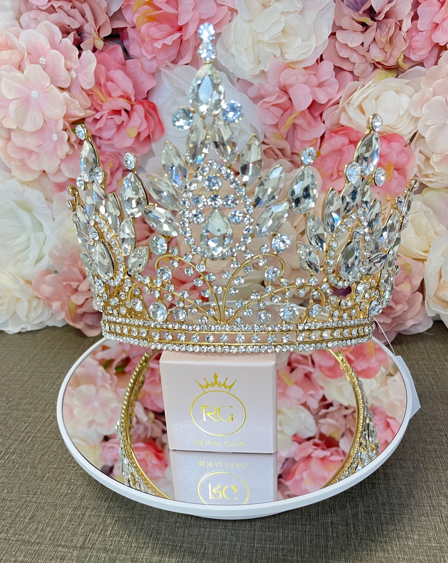 Gold Tall Quinceañera Crown