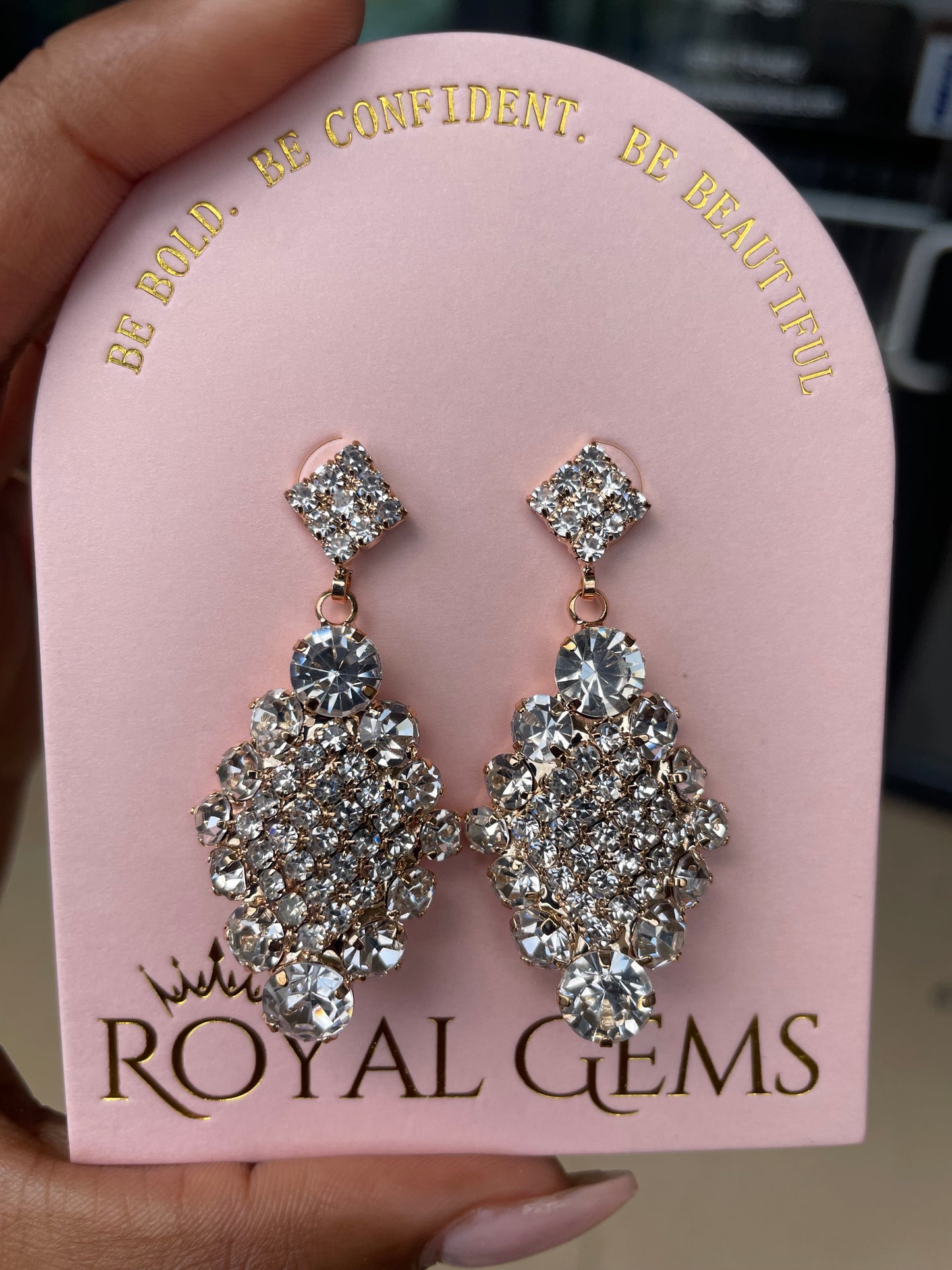 Gold with Silver Dangle Earrings