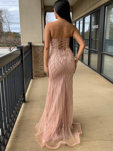 The Silvia Strapless Embellished Mermaid Gown