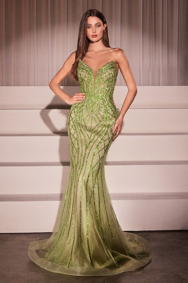 The Silvia Strapless Embellished Mermaid Gown