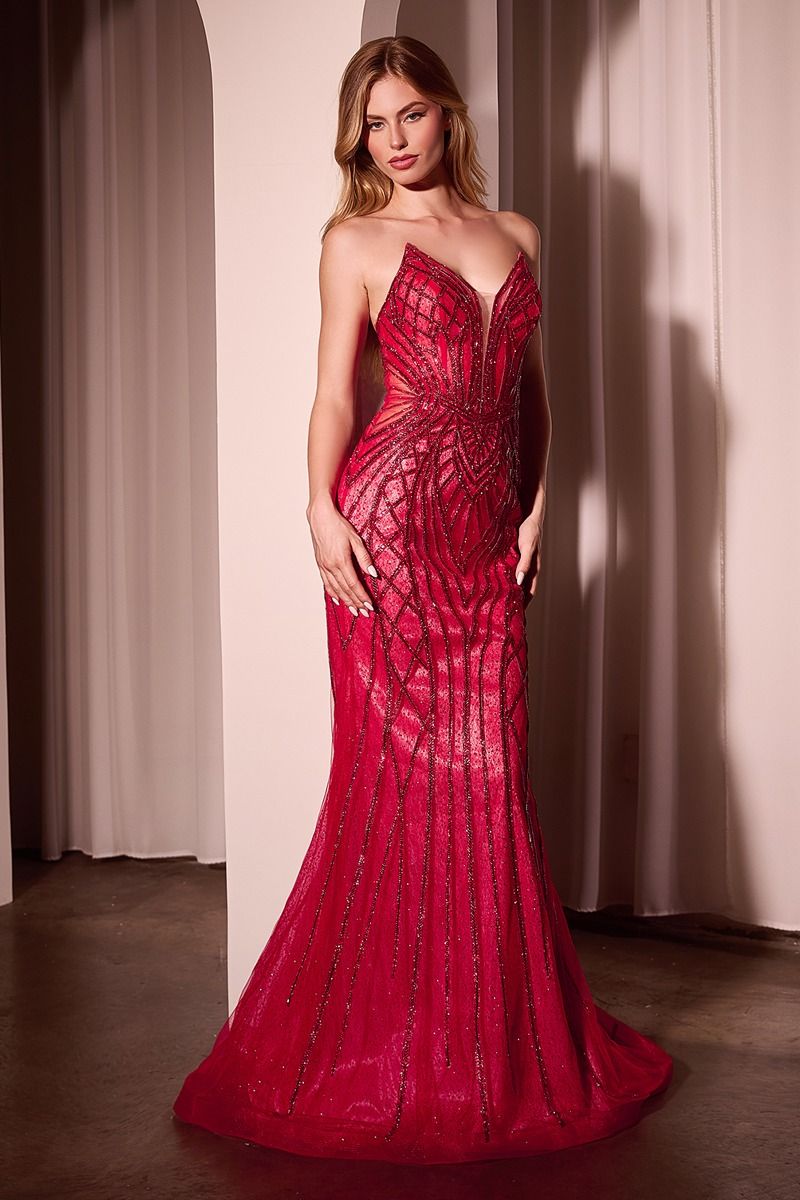 The Silvia Strapless Embellished Mermaid Gown