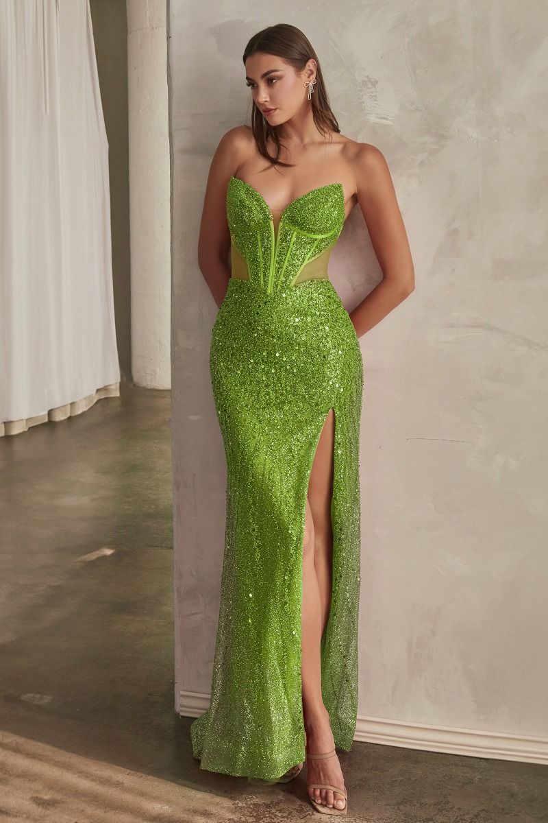The Karely Embellished Strapless Gown