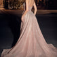 The Jenny Beaded Fitted Gown with Overskirt