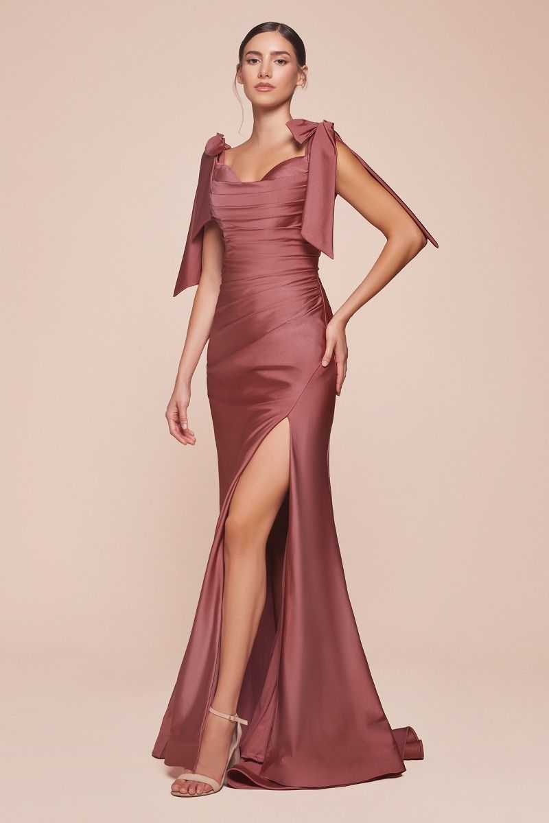 Bow-tie Off-Shoulder Bridesmaid Dress: Plus