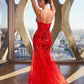 The Emma Red Mermaid Gown