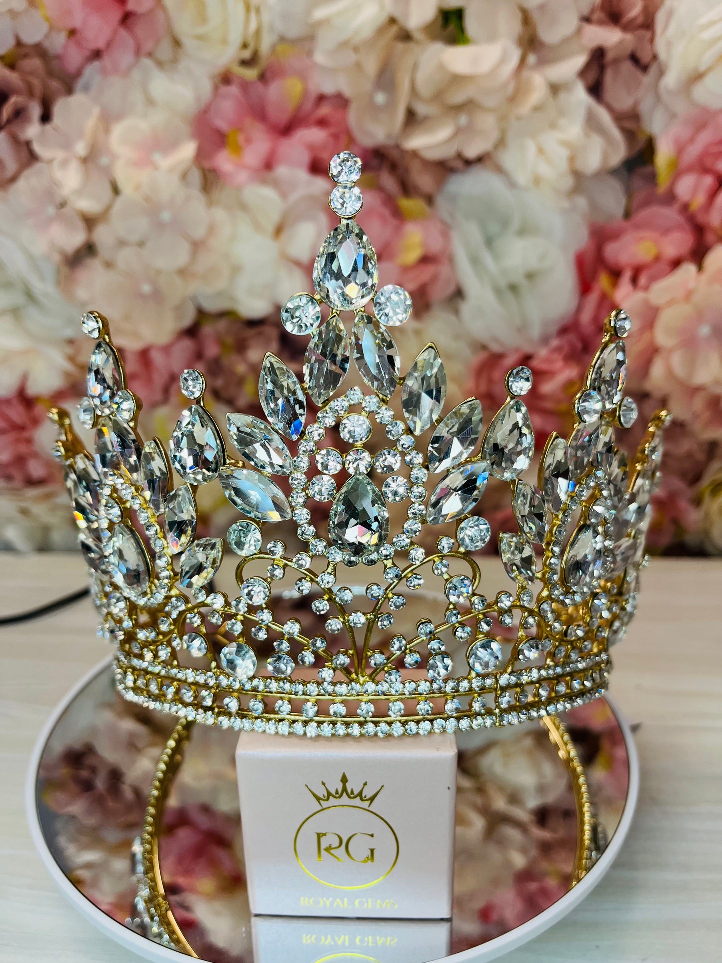 Gold Tall Quinceañera Crown