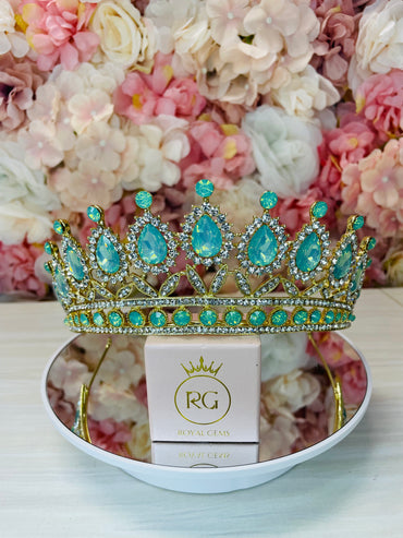 Sage with Gold Quinceañera crown