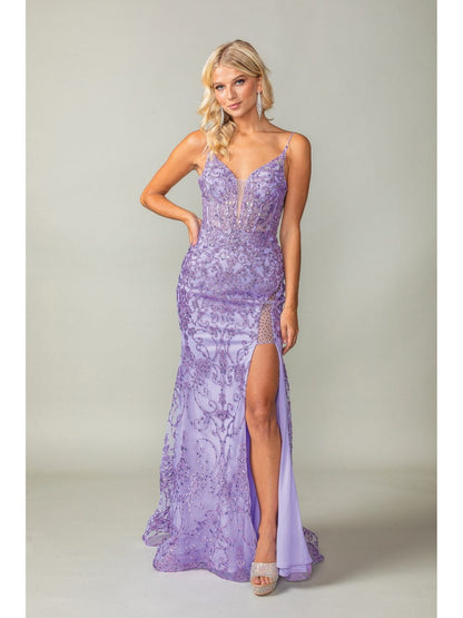 Mila Evening Gown with Jewels