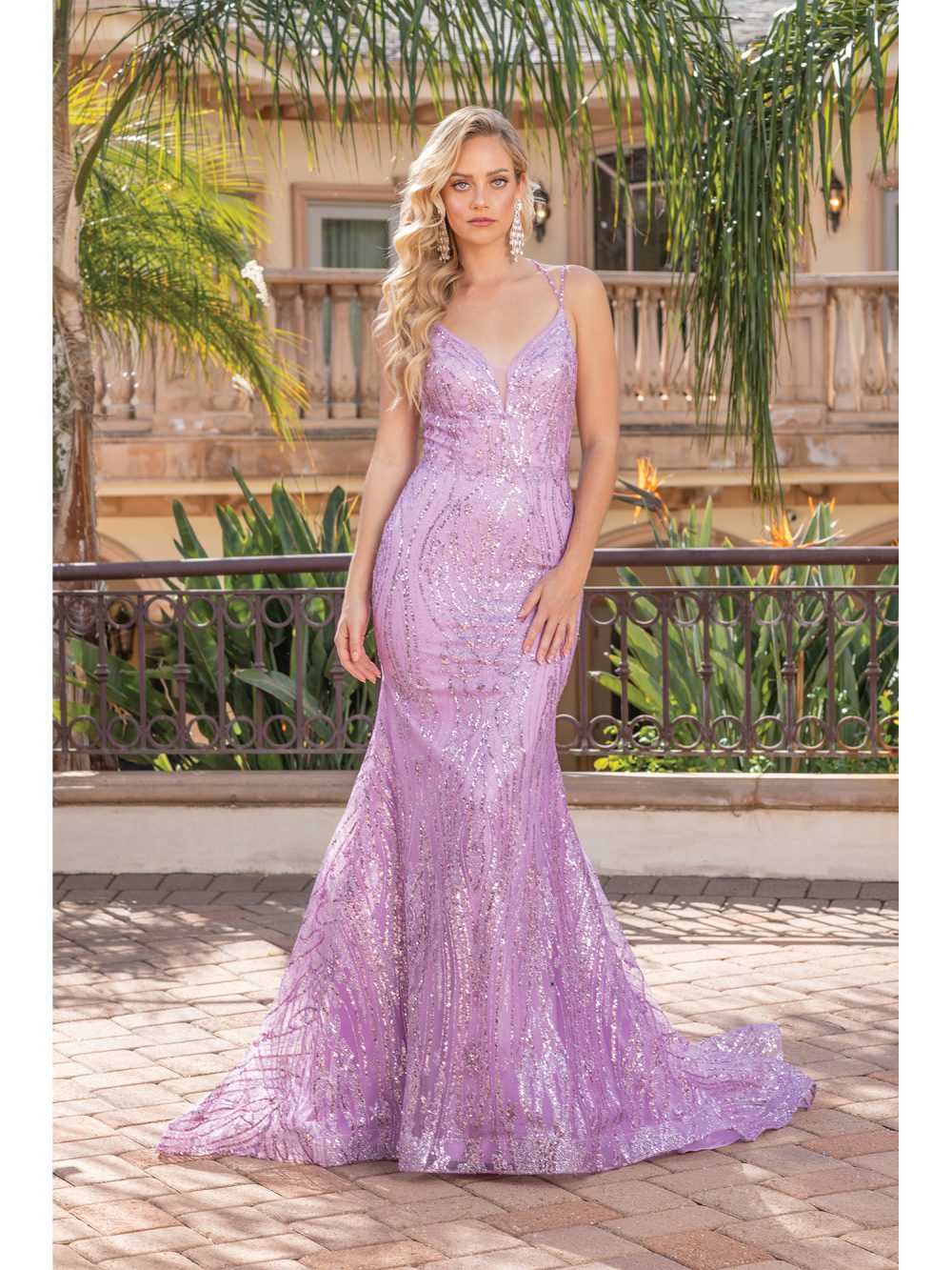 Aurora Sparkling Evening Gown Rose Gold / Large Aurora Sparkling Evening Gown Rose Gold / Large
