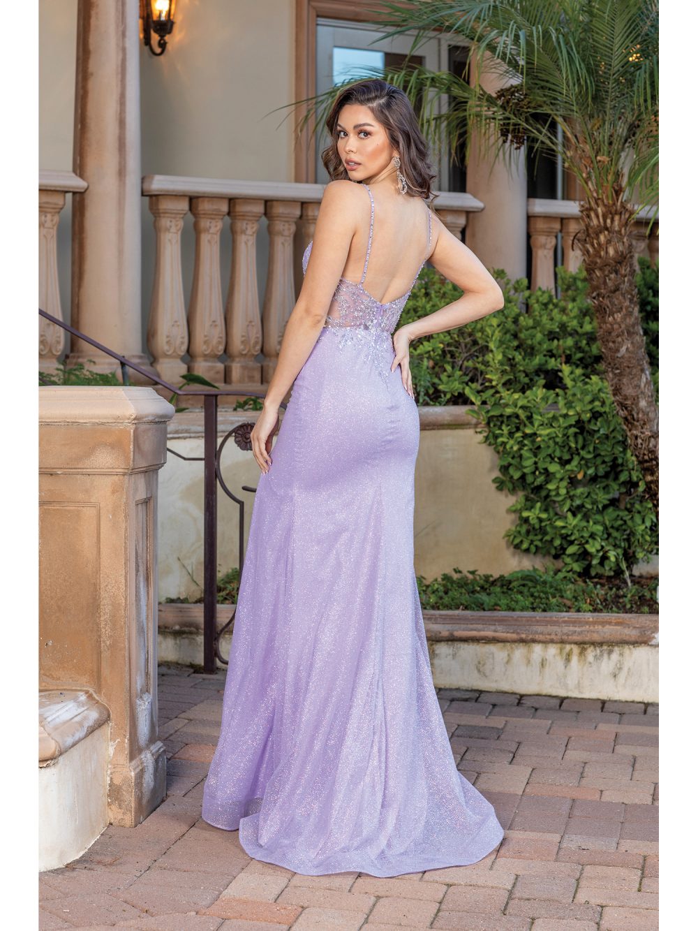Amelia Sequin Lilac Glitter Dress