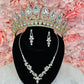 Gold with Silver Crystals Crown Set