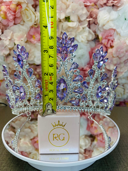 Tall Lilac with Silver Tiara