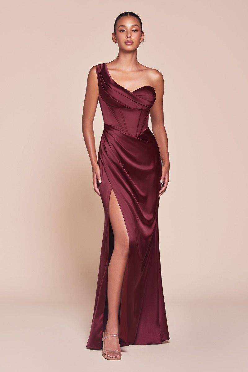 The Sabrina One Shoulder Corset Gown