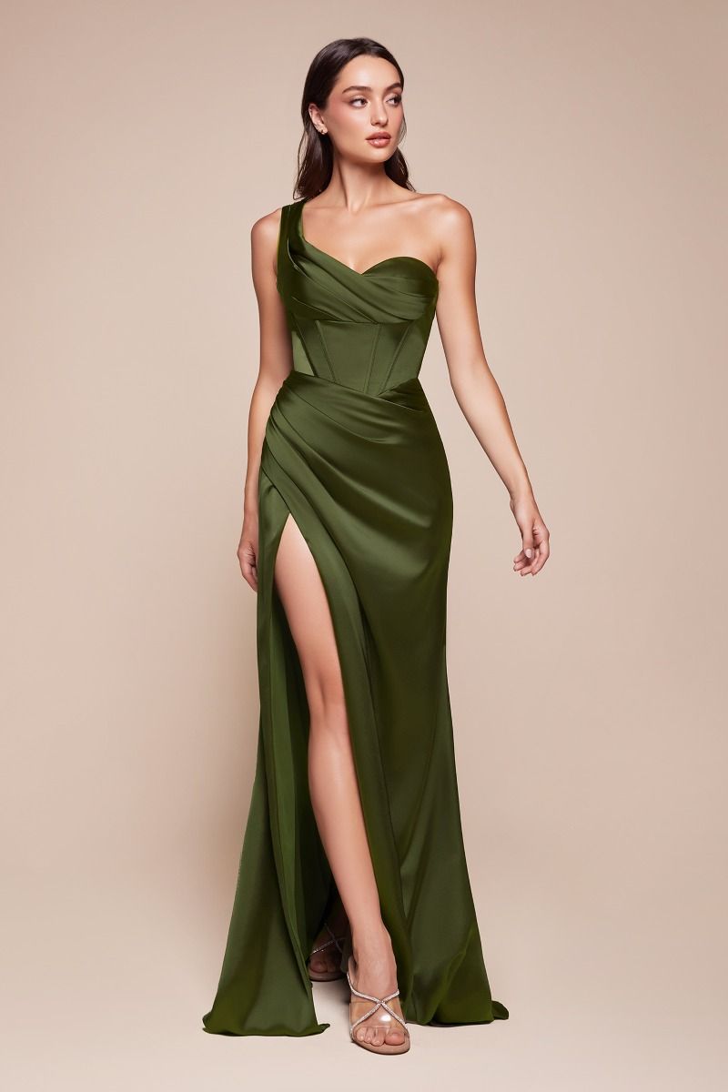 The Sabrina One Shoulder Corset Gown