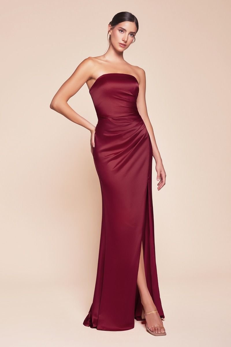 The Sasha Satin Dress with Sash French Navy / 2 The Sasha Satin Dress with Sash French Navy / 2