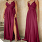 Women's A-Line Soft Satin Sweetheart Bridesmaid Dress: Burgundy