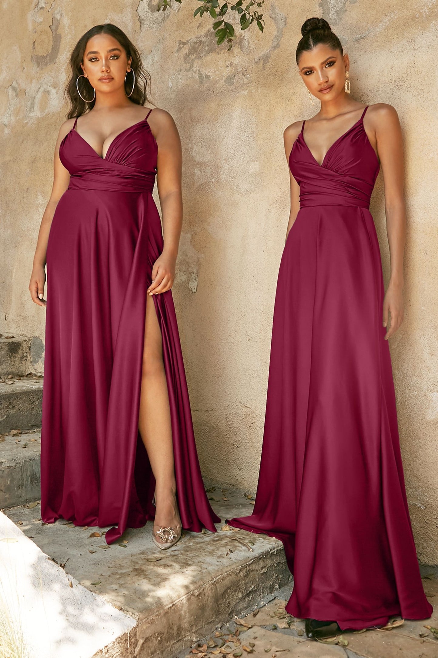 Women's A-Line Soft Satin Sweetheart Bridesmaid Dress: Burgundy