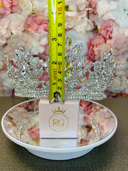 Silver Rhinestone Quinceañera Crown Pageant Tiara