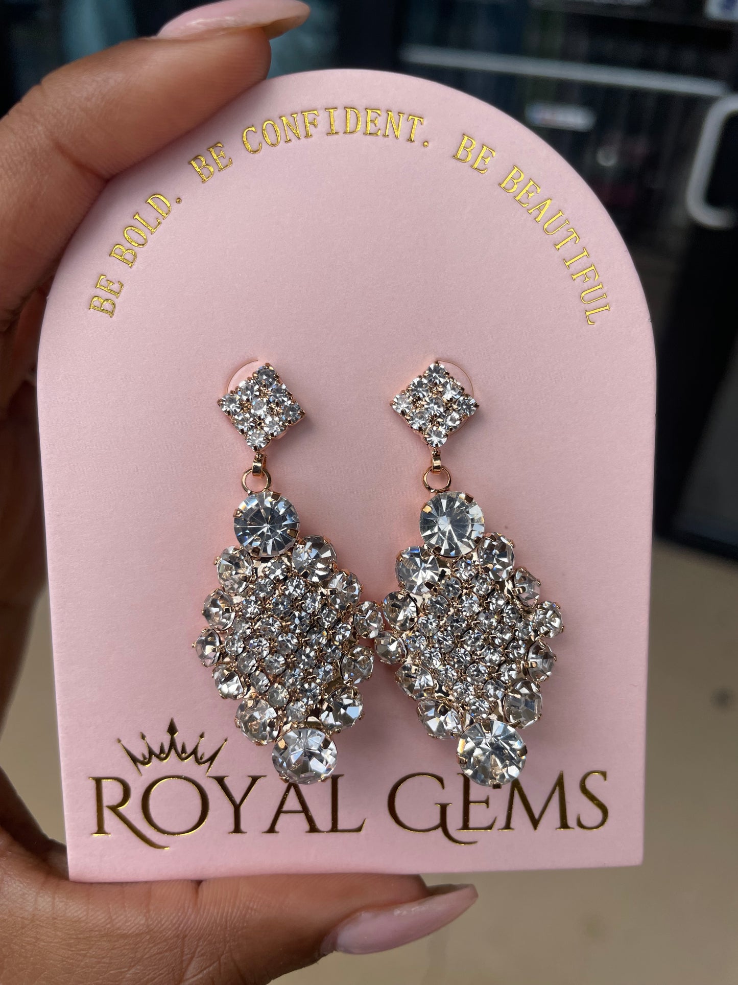 Gold with Silver Dangle Earrings