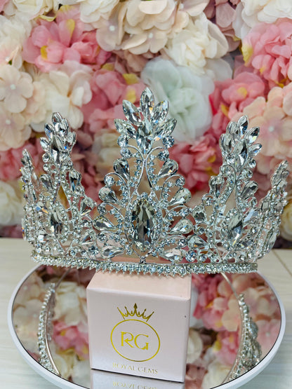 Tall Silver Quinceañera Crown