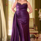 The Maritza Fitted Stretch Satin Gown