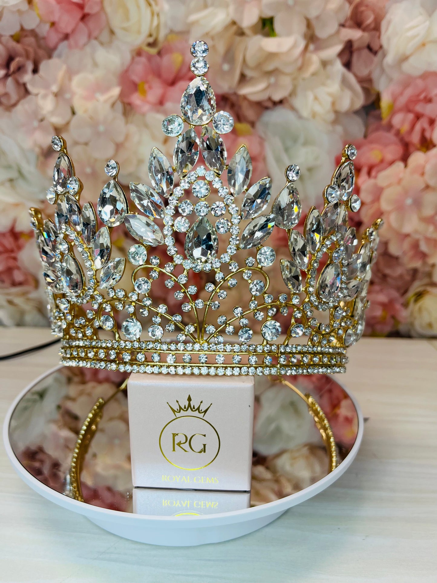 Gold Tall Quinceañera Crown