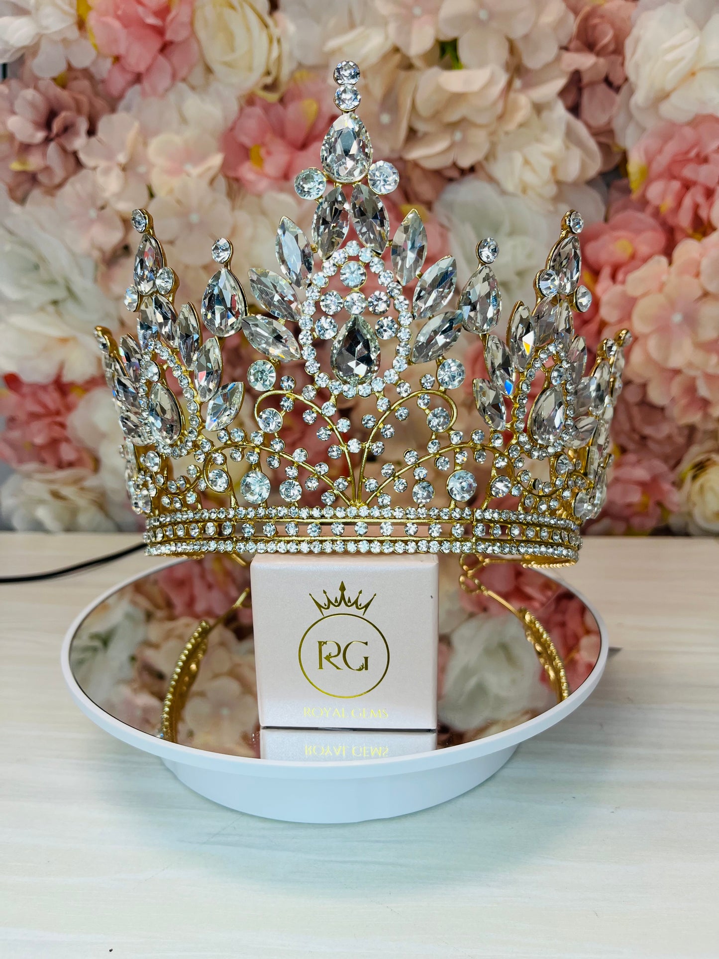 Gold Tall Quinceañera Crown