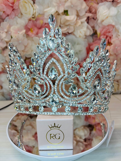 Tall Silver Quinceañera Crown