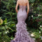 The Farrah Feather Mermaid Gown