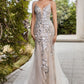 Abigail Fitted Mermaid Gown with Beaded Lace Applique
