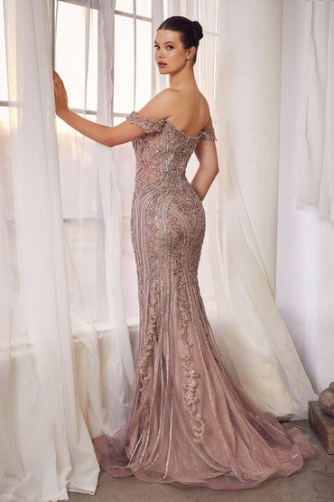 The Kadani Off the Shoulder Embellished Gown