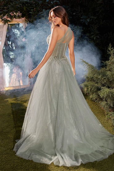 The Daphne One Shoulder Tulle A-line Dress