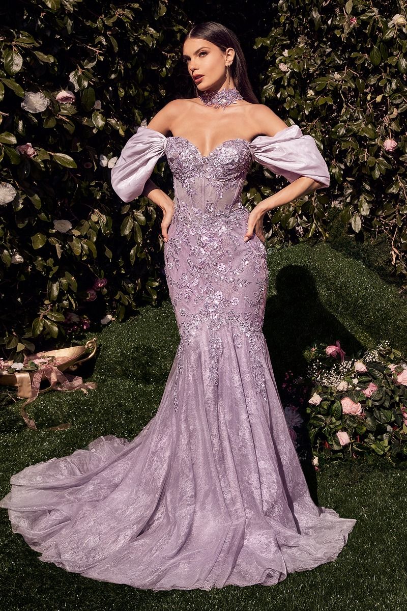 The Evelyn Detachable Wings Mermaid Gown