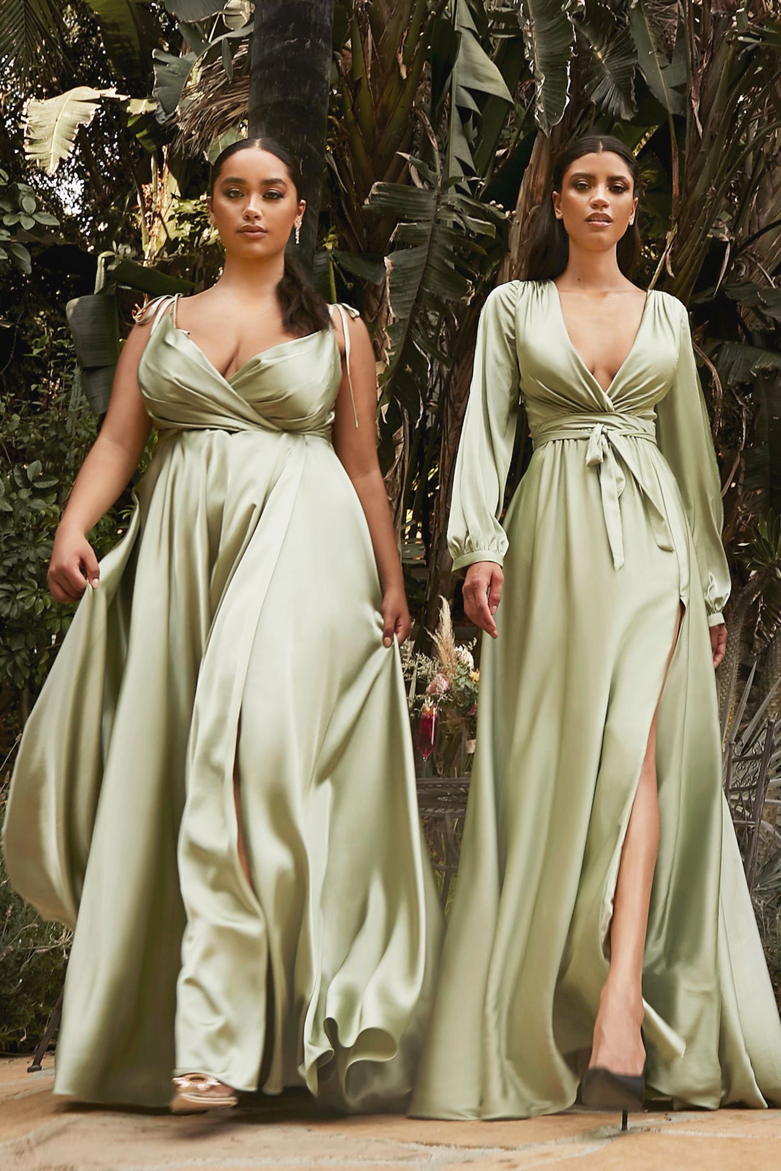 Gloria V-Neck A-Line Long Sleeve Bridesmaid Dress Smoky Blue / 10 Gloria V-Neck A-Line Long Sleeve Bridesmaid Dress Smoky Blue / 10